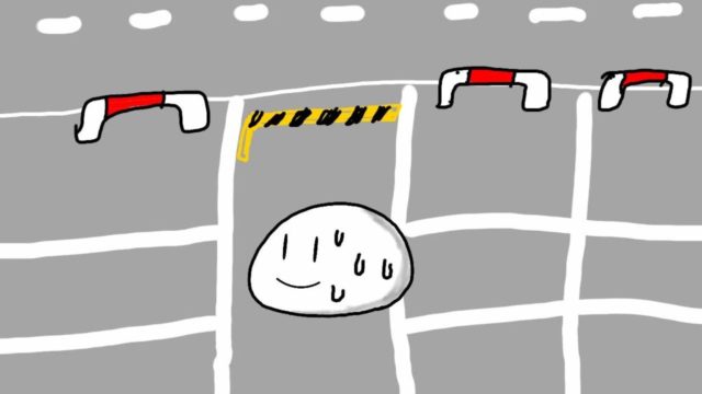 駐車場に閉じ込められた図